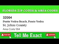 Ponte Vedra Beach Florida Zip Code and Area Code