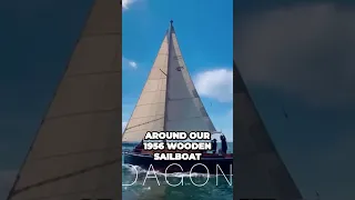Season two is live baby! #sailboat #sailboating #boat #fishing #sail #sailing #offgrid #diy #boat