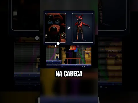 Por que o Nightmare Foxy vira uma pelúcia no FNAF 4? #shorts
