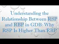 Understanding the Relationship Between RSP and RBP in GDB Why RSP Is Higher Than RBP