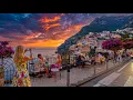 Positano Italy Sunset Walk Luxury Cliffside Village 4K R POV