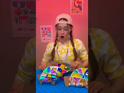 🐟 A Big Fish From Cardboard? Let’s Make It Bright and Colorful! #DIY #Kids