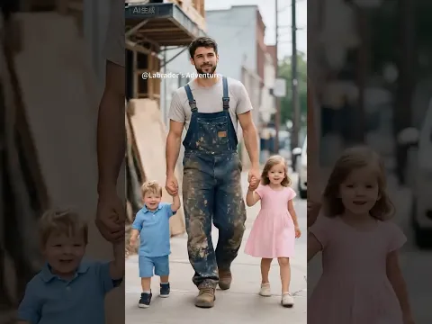Broke dad raises twins. Their return = tears.#shorts #animation #love #aianimation #funny  #movie