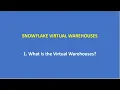 1 Introduction to Snowflake Warehouses