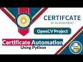Generate Certificate Automatically Using Python Projects PyPower Projects