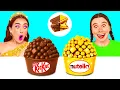 Lagu Real Food vs Chocolate Food Challenge | Amazing Food Hacks by BaRaDa Challenge