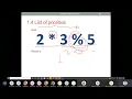 Chapter 1 Data Types variables and Operators part 2