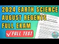 August 2024 Earth Science Regents - Full Exam Walkthrough Answer Explanations