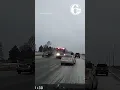 Speeding firetruck narrowly misses oncoming car footage shows