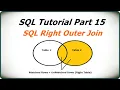 SQL Tutorial Part 15 SQL RIGHT OUTER JOIN SQL Right Join with Example