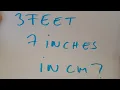 3 feet and 7 inches in cm