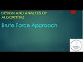 2 1 Brute Force Algorithm in Tamil