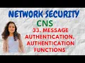 Message Authentication Authentication Functions in Cryptography CNS