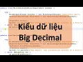 Lap trinh Java - Kieu du lieu Big Decimal