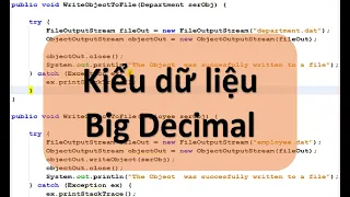 Lap trinh Java - Kieu du lieu Big Decimal