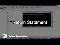 Return statement Computer Science Lecture Sabaq pk