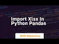 import xlsx in python pandas