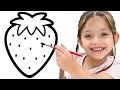 Adel is Coloring Fruits Vegetables with Paints