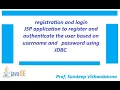 Login and Registration Page using JSP JDBC