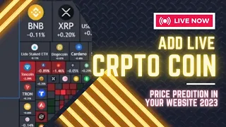 How to add cryptocurrency live price to a website