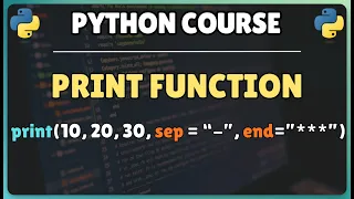 26 Python print Tutorial Printing single and multiple values sep end parameters