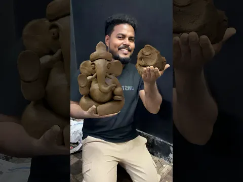 Easy Clay Ganesha idol #shorts