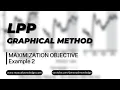 Linear Programming Graphical method - Example 2 Maximization objective