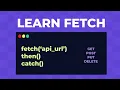 How to integrate api in javascript using fetch All methods Exception Handling