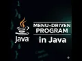 Java Tutorial Create a Simple Menu-Driven Program Beginner Friendly