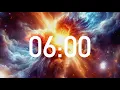 6 Minute Countdown Timer with Alarm and Deep Space Ambient Music 4K