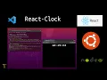 Coding a simple React Clock application using Moment JS NodeJS Typescript in Linux ubuntu