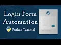 Login Form Web Automation in Python using Selenium