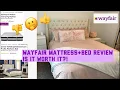 WAYFAIR REVIEW JENNIE TUFTED UPHOLSTERED LOW PLATFORM BED QUICKEP 12 MEDIUM INNERSPRING MATTRESS