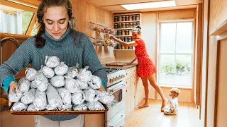 Tiny Kitchen Meal Prep – 45 Burritos in a Day!