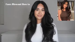 kim ks faux blowout how to