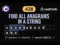 LeetCode 438 Find All Anagrams in a String C Solution Sliding Window