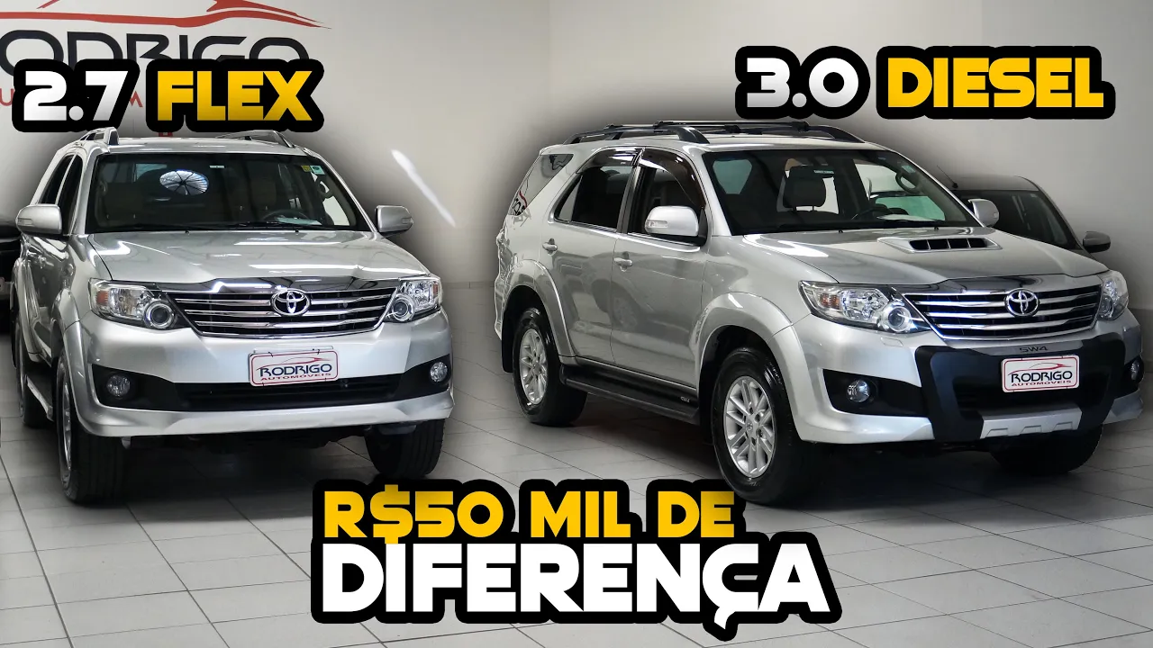 HILUX SW4 DIESEL OU FLEX? O modelo FLEX é R$50 MIL MAIS BARATO! Compensa? COMPARATIVO com TEST RIDE!