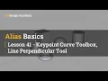 Autodesk Alias Basic Tutorials 41 - Keypoint Curve Toolbox Line Perpendicular Tool