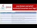 Java format and printf methods Converters and flags Java Tutorial