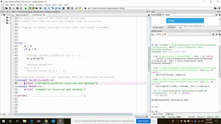 Exceptions in Python Multiple exception handlers