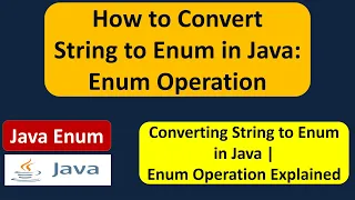 How to Convert String to Enum in Java - enum Operation enum in Java Java Tutorial