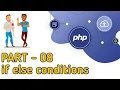 PHP full course part - 08 If else conditions developer rezwan