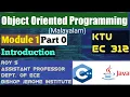 Module 1 Part 0 Introduction to Programming Object Oriented Programming EC312 KTU Programming in C