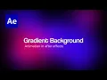 Gradient Background in After Effects Easy Clean Tutorial