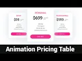 Animation pricing table Using HTML CSS -