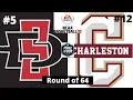 #5 San Diego State vs #12 Charleston - NCAA Basketball 10 Simulation!