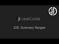 228 Summary Ranges LeetCode