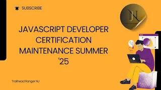 JavaScript Developer Certification Maintenance Summer 25 Unit 1 2