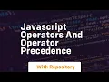 Javascript operators and operator precedence