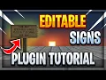 How to edit signs without breaking them Editable Signs Spigot Minecraft Plugin Tutorial